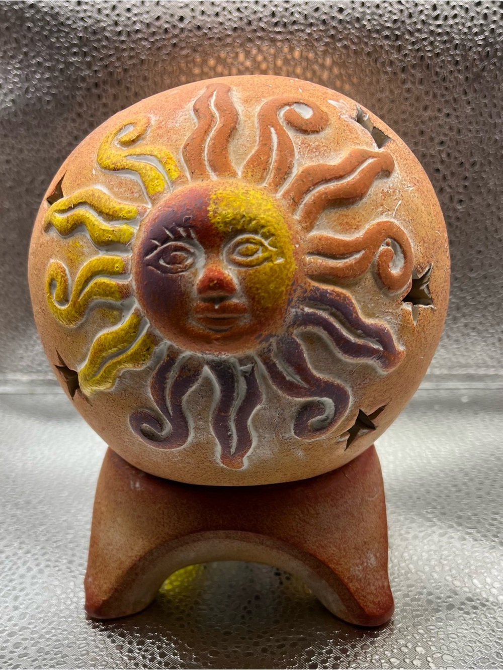 Sun Face Ceramic Accent Orb brand Artful Gypsy